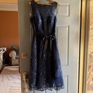 Size 12 Teri Jon navy dress